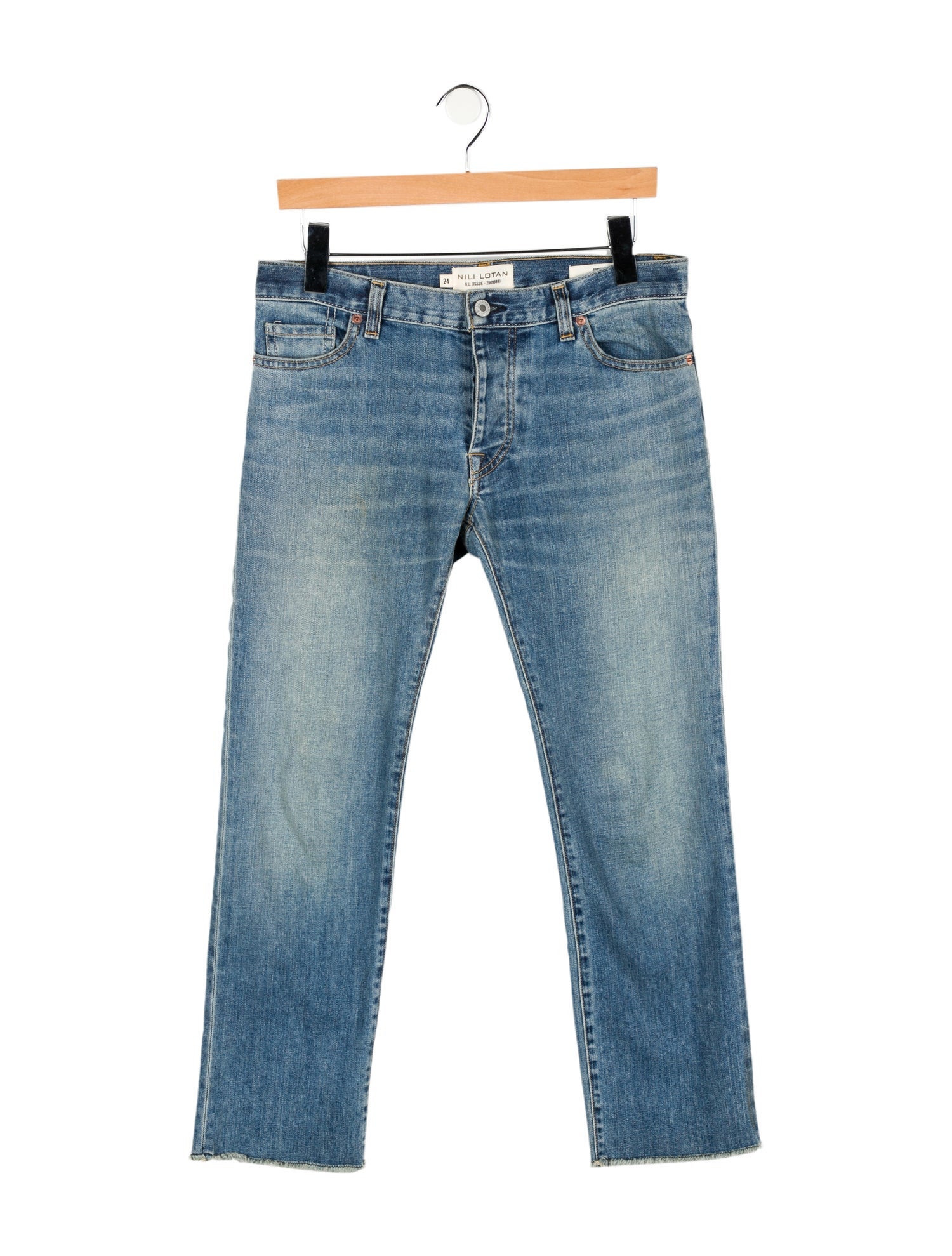 Nili Lotan High-Rise Straight Leg Jeans